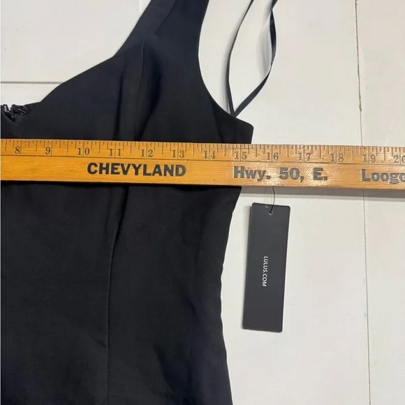 Lulu’s Take Me Out Tonight Black Midi Dress Sleeveless Size Small - Picture 5 of 8